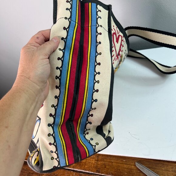 Brighton Queen Of Love Tote Bag With Heart Design & Bold Colors Purse Cards - Picture 5 of 16